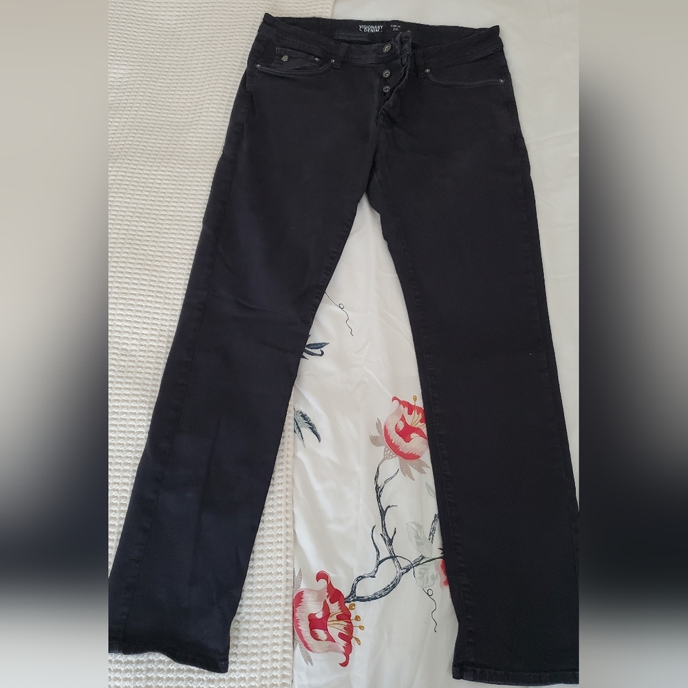 Renuar Visionary Denim Black Slim Straight Men's Jeans